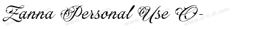 Zanna Personal Use O字体转换